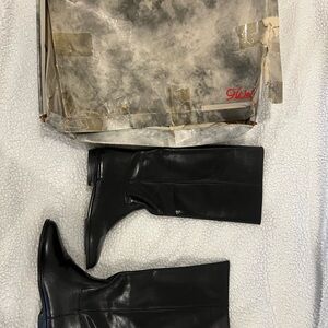 Black Leather “riding” style Boots